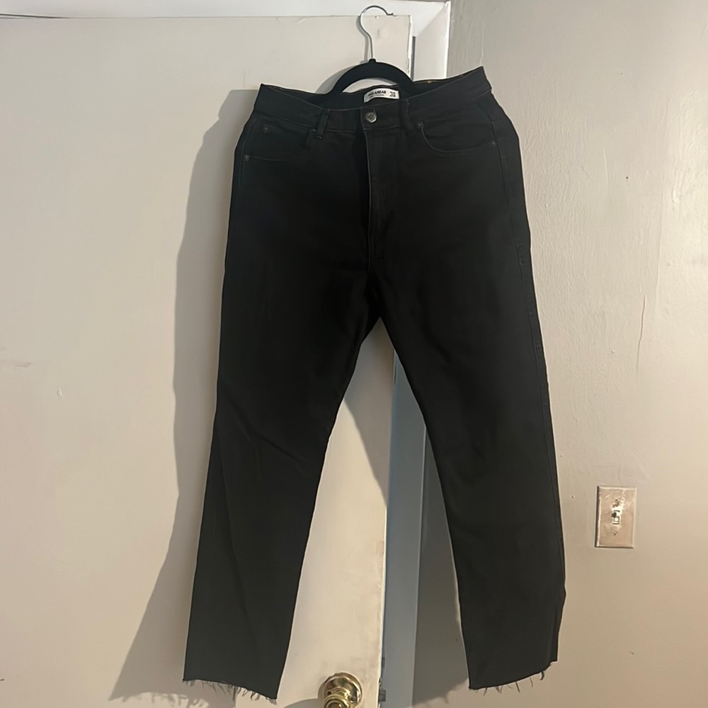 Pull and bear black straight jeans size 8